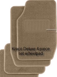 Kraco Deluxe carpeted car floor mat with a heelpad. A pretty luxurious, yet inexpensive way to protect and beautify your car.