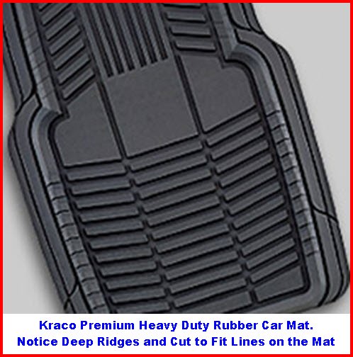 Premium Kraco Auto Mats made of high quality rubber. These are reasonably priced heavy duty rubber car floor mats.