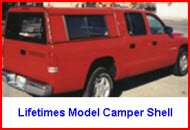 Lifetime Camper Shells Lifetimes Model Aluminum Truck Cap or Camper Shell