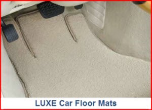 Lloyd Mats LUXE carpeted car floor mat. Super plush, many colors and logos, embroidery, edging, non-slip backing.