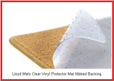 Lloyd Mats Protector Clear Vinyl Automobile Mats with Nibbed Backing to Prevent Slipping.