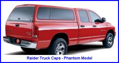 Raider Truck Caps Phantom Model Fiberglass Truck Cap