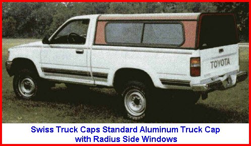 Swiss Truck Caps Standard Aluminum Truck Cap with Radius Side Windows