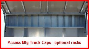 Access Manufacturing Truck Cap with inside shelves