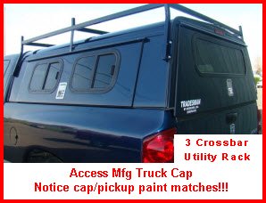 Access Manufacturing Truck Cap with 3 bar rack